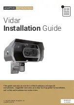 Adaptive Recognition Vidar Installation Manual preview