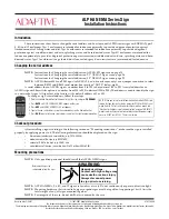 Adaptive ALPHA NEMA Series Installation Instructions Manual preview