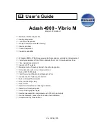 Adash 4900 Vibrio Ex User Manual preview