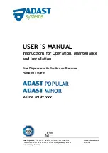 Предварительный просмотр 1 страницы Adast Systems MINOR V-line 899 Series Instructions For Operation, Maintenance And Installation