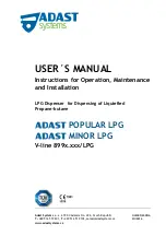 ADAST MINOR LPG User Manual preview