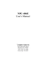 Adastra Systems NPC-486E User Manual предпросмотр