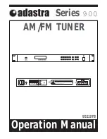 Adastra 900 SERIES Operation Manual preview