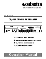 Предварительный просмотр 1 страницы Adastra 952.916 Operation Manual