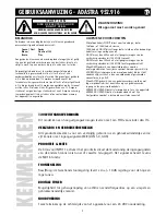 Предварительный просмотр 7 страницы Adastra 952.916 Operation Manual