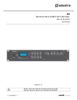 Adastra A2 User Manual preview