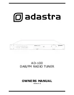 Adastra AD-100 Owner'S Manual preview