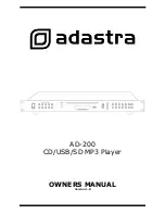Adastra AD-200 Owner'S Manual preview