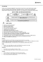 Предварительный просмотр 2 страницы Adastra ML432 User Manual