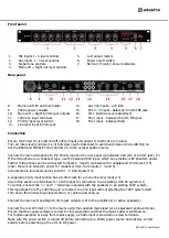 Предварительный просмотр 3 страницы Adastra ML432 User Manual