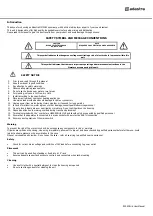 Предварительный просмотр 2 страницы Adastra MM3260 User Manual