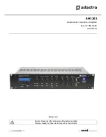 Preview for 1 page of Adastra RM1202 User Manual