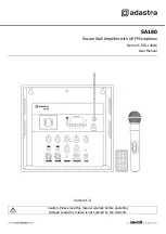 Adastra SA180 User Manual предпросмотр