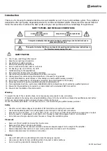 Предварительный просмотр 2 страницы Adastra SA180 User Manual