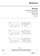 Adastra UM Series User Manual предпросмотр