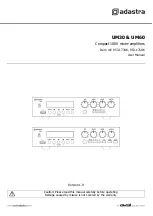 Предварительный просмотр 1 страницы Adastra UM60 User Manual