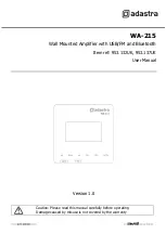 Adastra WA-215 User Manual предпросмотр