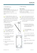 Preview for 4 page of ADATIS XS Series Installation Manual