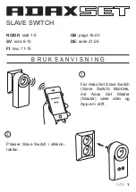 Preview for 1 page of Adax SET SLAVE SWITCH User Manual