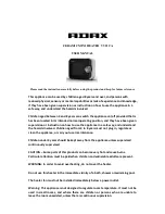 Preview for 19 page of Adax VV21 CA User Manual