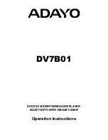 Adayo DV7B01 Operation Instructions Manual preview