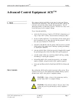 Preview for 5 page of ADB ACE Series Manual