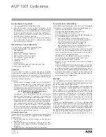 Preview for 4 page of ADB ACP 1001 Instruction Manual