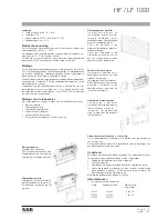 Предварительный просмотр 5 страницы ADB LF 1000 Instruction Manual