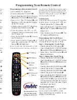 Preview for 1 page of ADB Remote Control Programming Manual