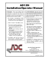 Предварительный просмотр 1 страницы ADC AD120i Installation & Operator'S Manual