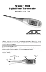 ADC Adtemp 418N Instructions For Use предпросмотр