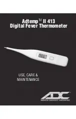 ADC Adtemp II 413 Use, Care & Maintenance preview