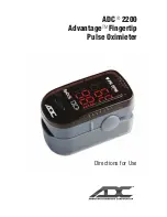 ADC Advantage Fingertip 2200 Directions For Use Manual предпросмотр