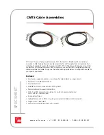 Preview for 1 page of ADC Cable Assemblies CMTS Specification Sheet