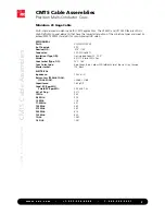 Preview for 2 page of ADC Cable Assemblies CMTS Specification Sheet