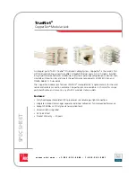 ADC CopperTen Modular Jack Specification Sheet preview