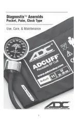 Предварительный просмотр 1 страницы ADC Diagnostix  705 Use, Care & Maintenance