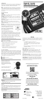 ADC Diagnostix ADCUFF Use, Care & Maintenance preview