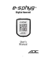 Предварительный просмотр 1 страницы ADC Diagnostix E-sphyg 7002 User Manual