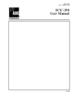 ADC ICX-250 User Manual preview