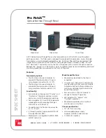 ADC Optical Normal Through Panel Pro Patch Specification Sheet preview