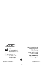 Preview for 17 page of ADC Proscope 2.5V Use, Care & Maintenance