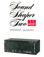 ADC Sound Shaper Two Owner'S Manual preview