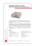 ADC UltraWAVE CDMA Pico BS Plus Specification Sheet предпросмотр