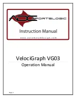 Preview for 1 page of ADC VelociGraph VG03 Operation Manual