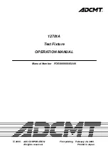 ADCMT 12701A Operation Manual preview