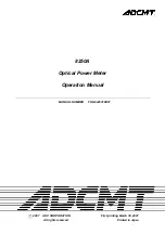 Preview for 1 page of ADCMT 8250A Operation Manual