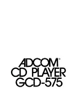 Preview for 1 page of Adcom GCD-575 User Manual