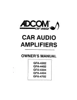 Adcom GFA-4302 Owner'S Manual preview