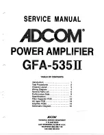 Preview for 1 page of Adcom GFA-535II Service Manual